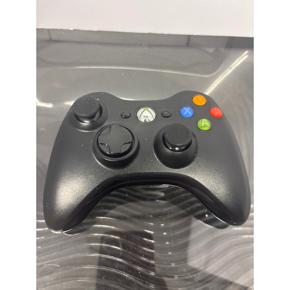 Microsoft Xbox 360 Black Wireless Controller Wired USB Gaming